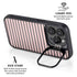 Pink and Black Stripes iPhone 14 Pro Kickstand Case